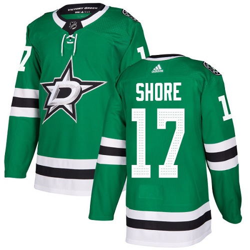 Adidas Dallas Stars 17 Devin Shore Green Home Authentic Youth Stitched NHL Jersey